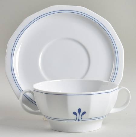 Amsterdam Flat Cream Soup Bowl & Saucer Set
