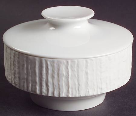 Arcta White Sugar Bowl & Lid