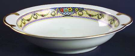 The Arlington (White Border & Center) Lugged Cereal Bowl