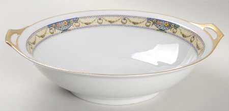 The Arlington (White Border & Center) 10" Round Vegetable Bowl