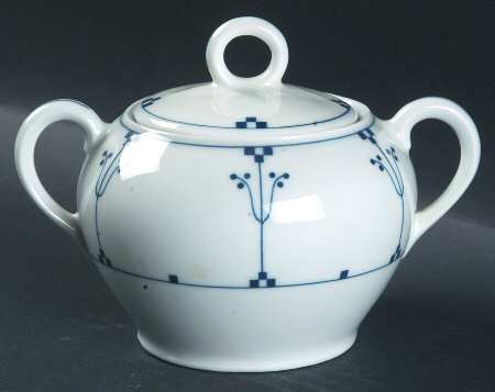 Bavarian Blue Sugar Bowl & Lid