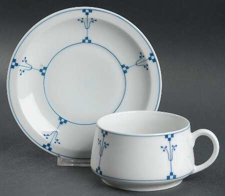 Bavarian Blue Breakfast Cup & Saucer Set