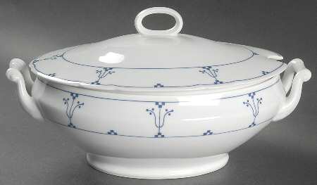 Bavarian Blue Oval Tureen & Lid