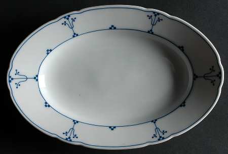 Bavarian Blue 11" Oval Serving Platter