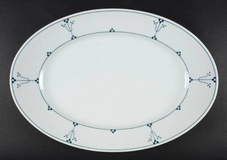 Bavarian Blue 16" Oval Serving Platter