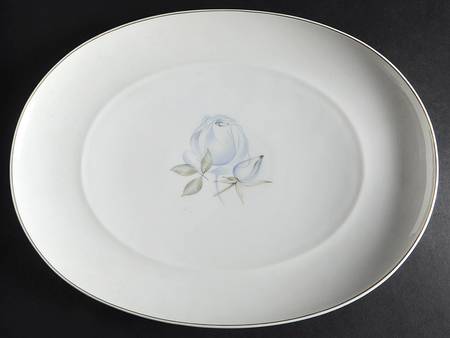 Blue Rose (Gold Trim) 14" Oval Serving Platter