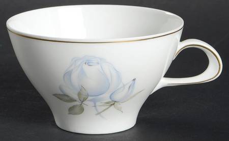 Blue Rose (Gold Trim) Flat Cup