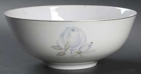Blue Rose (Platinum) 8" Round Vegetable Bowl