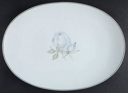 Blue Rose (Platinum) 13" Oval Serving Platter