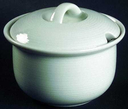 Brazilia White Sugar Bowl & Lid