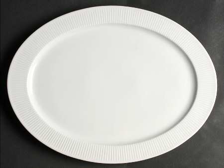 Brazilia White 15" Oval Serving Platter