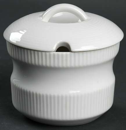 Brazilia White Sugar Bowl & Lid
