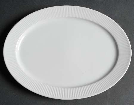 Brazilia White 9" Oval Serving Platter