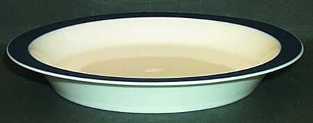 Brushed Cobalt Rim Soup Bowl by Thomas