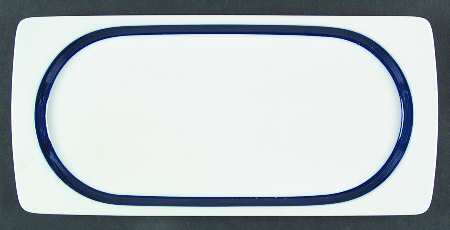 Brushed Cobalt 14" Rectangular Serving Platter by Thomas