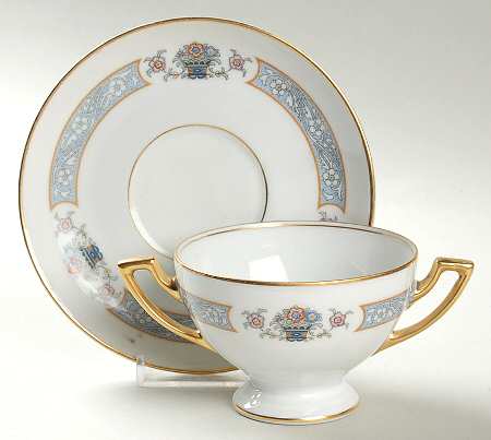 The Brunswick Footed Bouillon Cup & Saucer