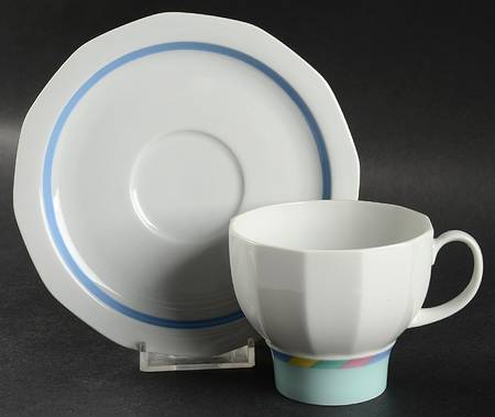 Cannes Flat Cup & Saucer Set