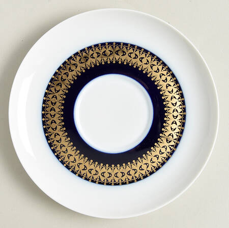 Cobalt Gold Saucer