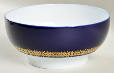 Cobalt Gold 7" Round Vegetable Bowl