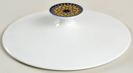 Cobalt Gold Lid for Round Vegetable