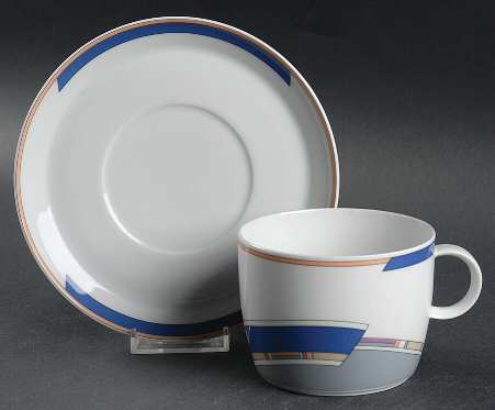 Cubic Breakfast Cup & Saucer Set