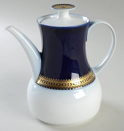 Design 304020 Cobalt Gold Coffee Pot & Lid