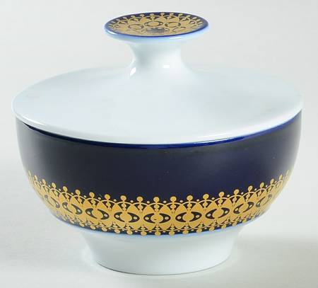 Design 304020 Cobalt Gold Sugar Bowl & Lid