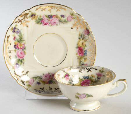 Dusebury Footed Demitasse Cup & Saucer Set