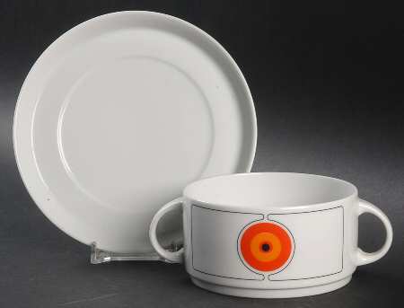 Eclipse Flat Cream Soup Bowl & Saucer Set
