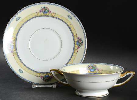 Eldorado Footed Cream Soup Bowl & Saucer Set