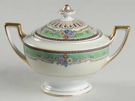 Emerald Sugar Bowl & Lid