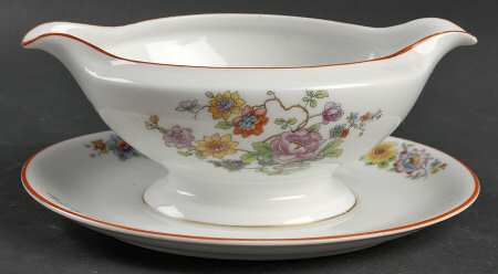 Fantasy Gravy Boat with Attached Underplate