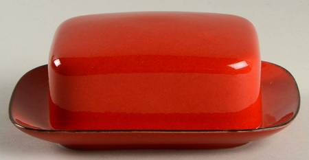 Flame Small Rectangular Covered Butter
