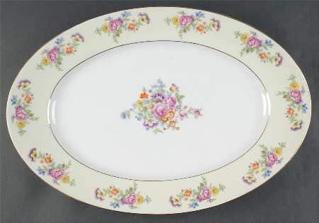 Florabella 17" Oval Serving Platter