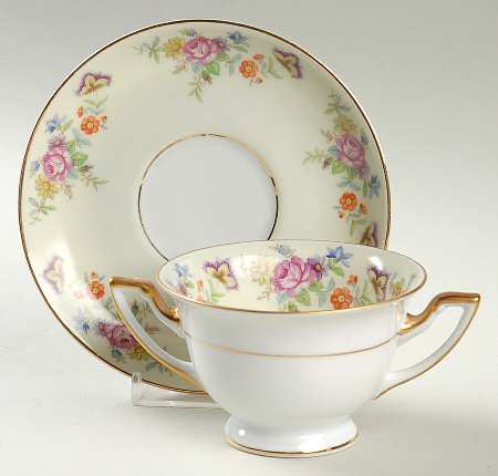Florabella Footed Bouillon Cup & Saucer