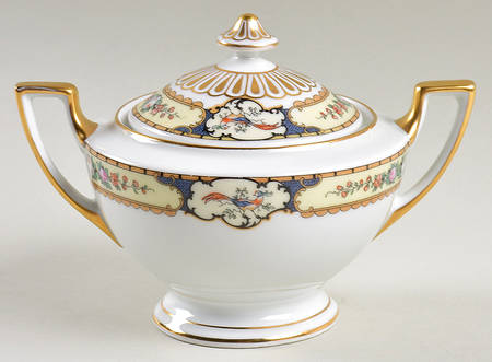 Golden Pheasant Sugar Bowl & Lid