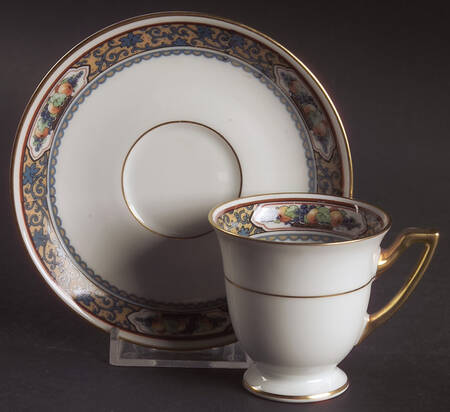 Harvest Footed Demitasse Cup & Saucer Set