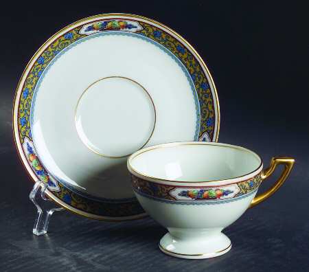 Harvest Footed Cup & Saucer Set