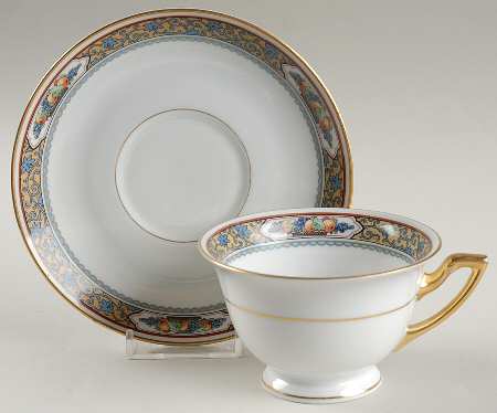 Harvest Footed Cup & Saucer Set