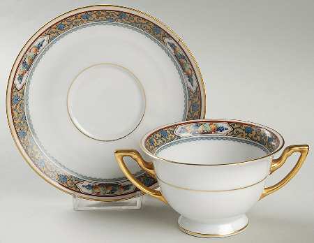 Harvest Footed Bouillon Cup & Saucer