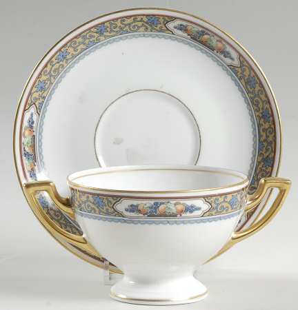 Harvest Footed Bouillon Cup & Saucer
