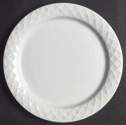 Holiday White Dinner Plate
