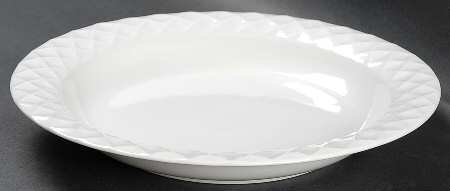 Holiday White Rim Soup Bowl