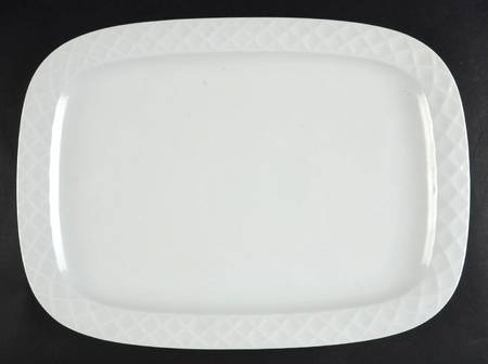 Holiday White 13" Rectangular Serving Platter