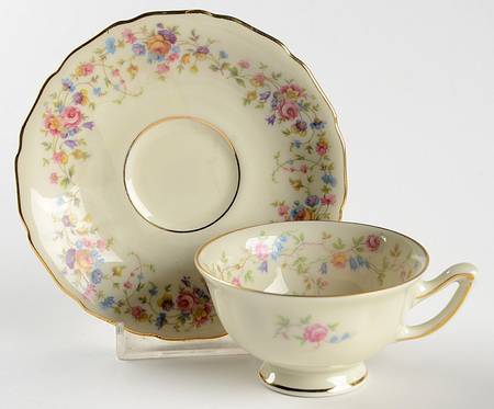 La Salle Footed Demitasse Cup & Saucer Set