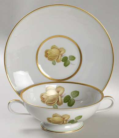 Marshall Niel Footed Cream Soup Bowl & Saucer Set
