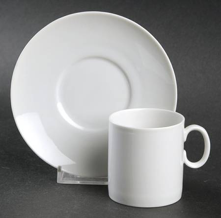 Medaillon White Flat Demitasse Cup & Saucer Set