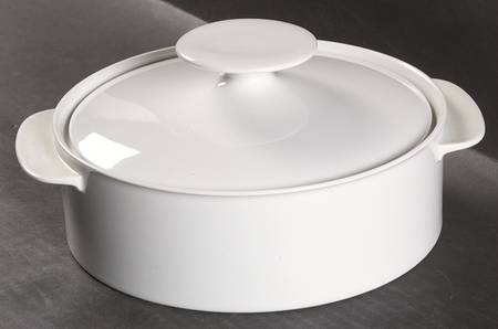 Medaillon White Round Covered Vegetable