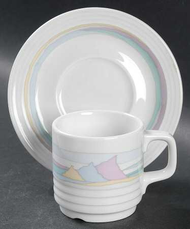 Merian Flat Demitasse Cup & Saucer Set