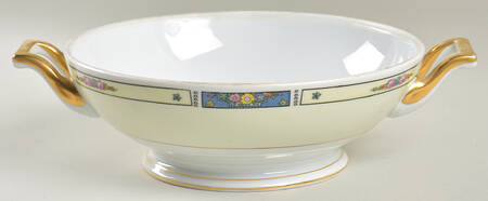 Miami (White with Cream Border) Round Vegetable No Lid